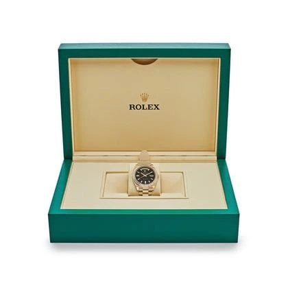 Rolex Day-Date 40 228398TBR Yellow Gold Onyx Baguette Diamond Dial Baguette Bezel - Image 14